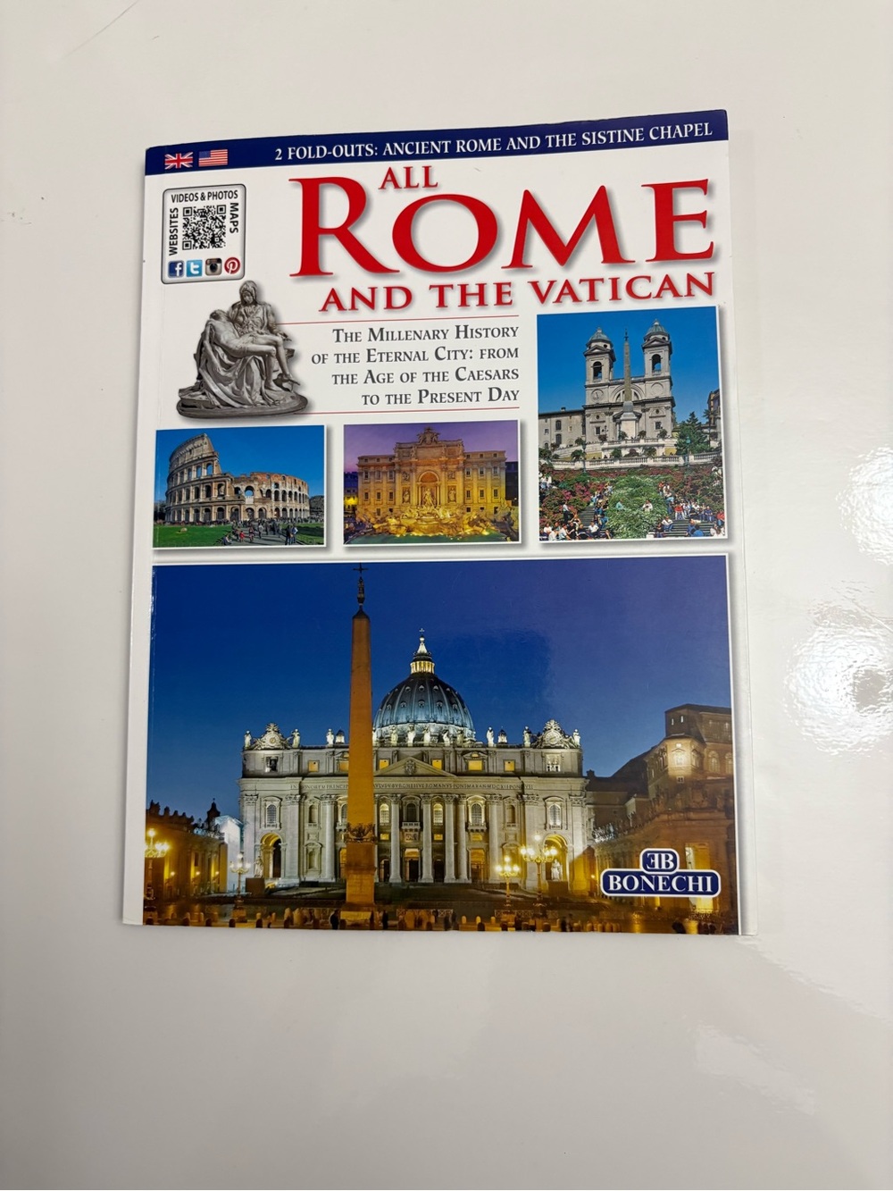 All Rome and the Vatican Guidebook - White & Red Cover